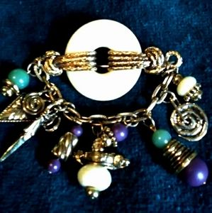 Vintage Chunky Lucite eclectic brooch